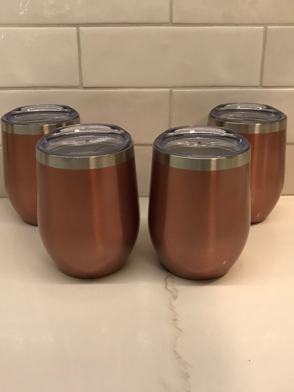 Set of 4 Stainless Tumblers